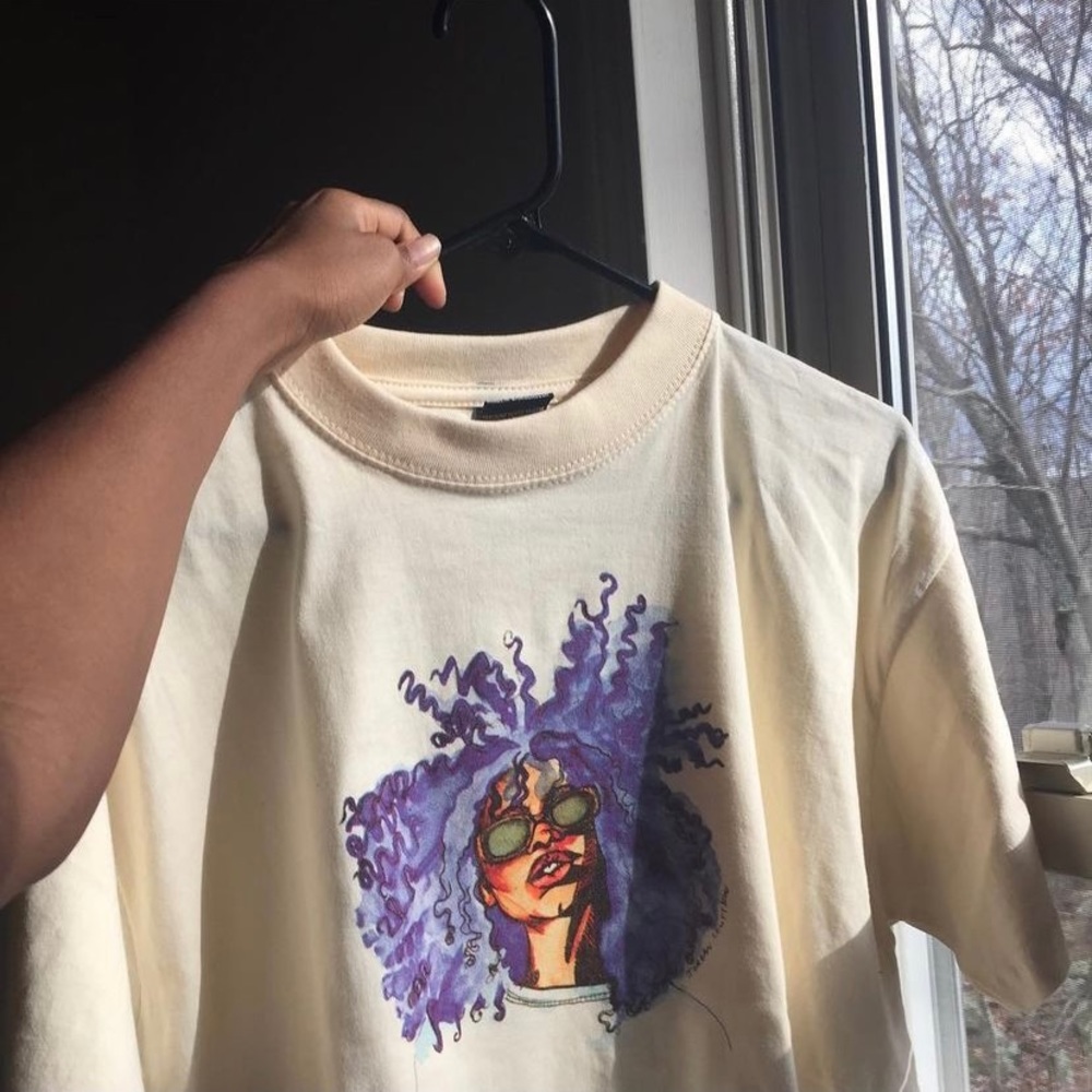 Original design screenprinted (natural) t-shirt